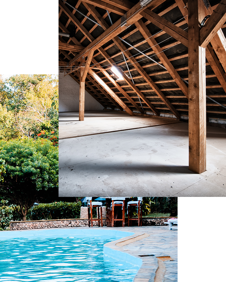 attic and pool